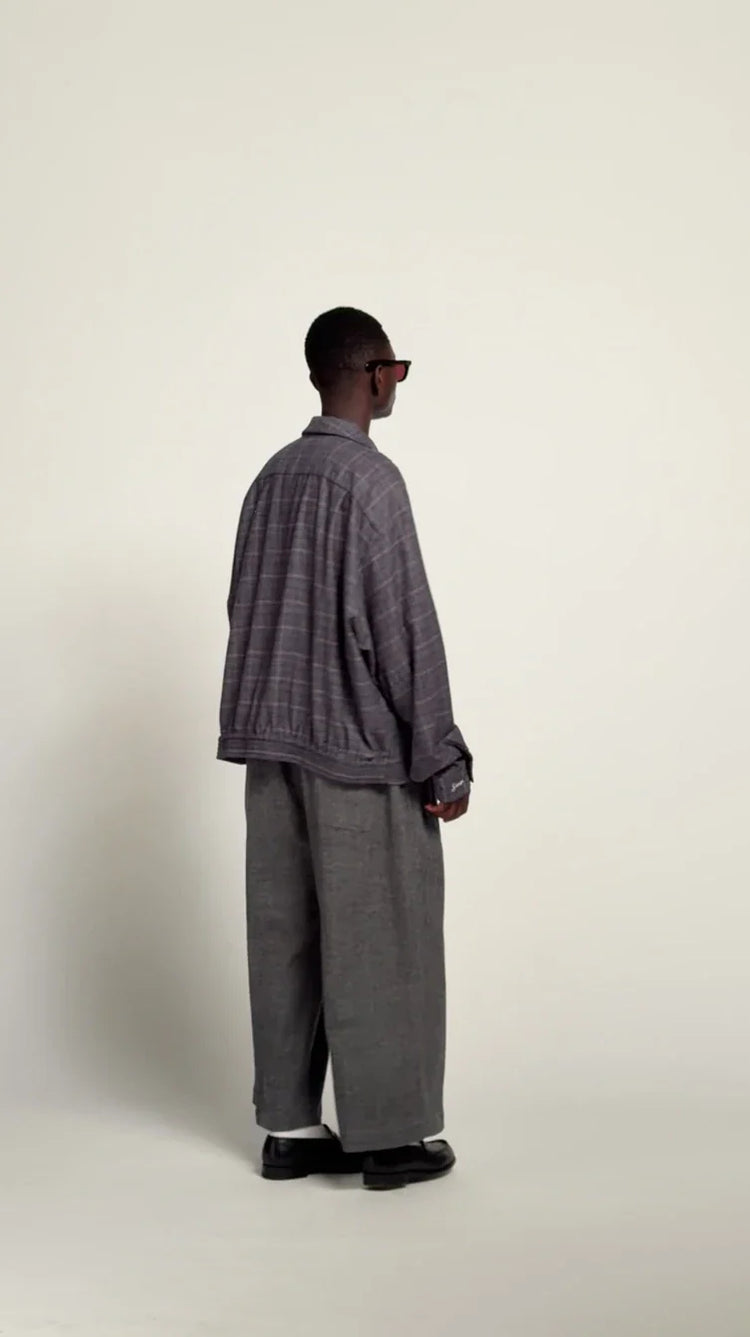 Sillage  rib blouson deadstock glen check pink