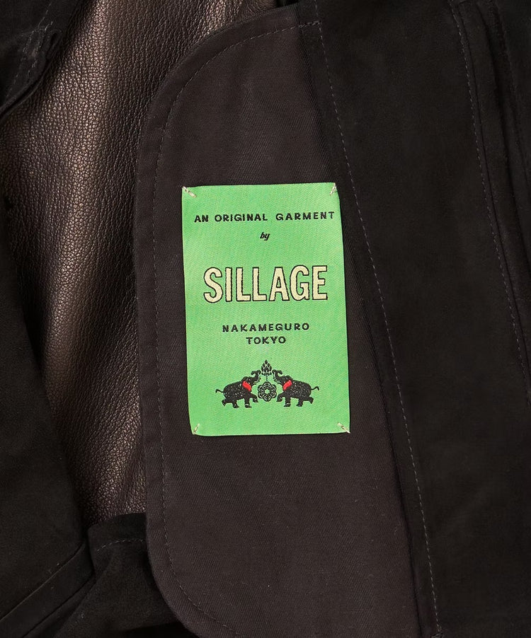 Sillage  veste two button sheepskin black