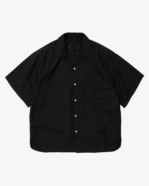 Sillage  re-engineered overshirt short sleeve black stripe