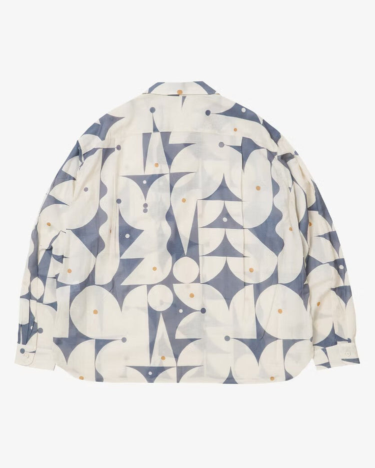 Sillage re-engineered overshirt long sleeve aaron glasson blue 