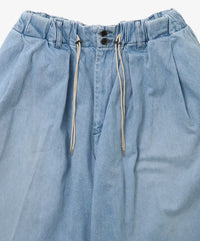 Sillage circular short pants denim bleached