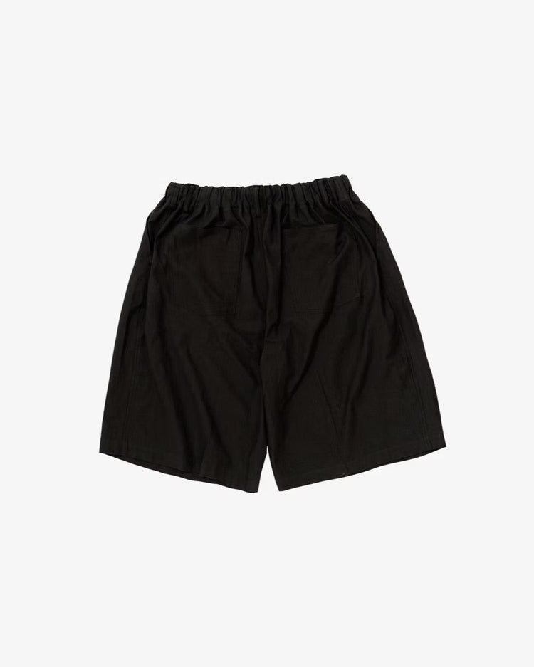 Sillage  circular short pants back satin anthracite