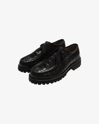 Sillage  chaussure de marche alligator leather black