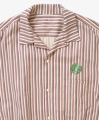 Sillage  banshu ori ribbed shirts red black stripe