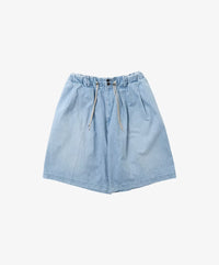 Sillage circular short pants denim bleached