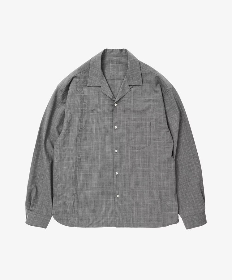 Sillage / wide shirt high count navy stripe 