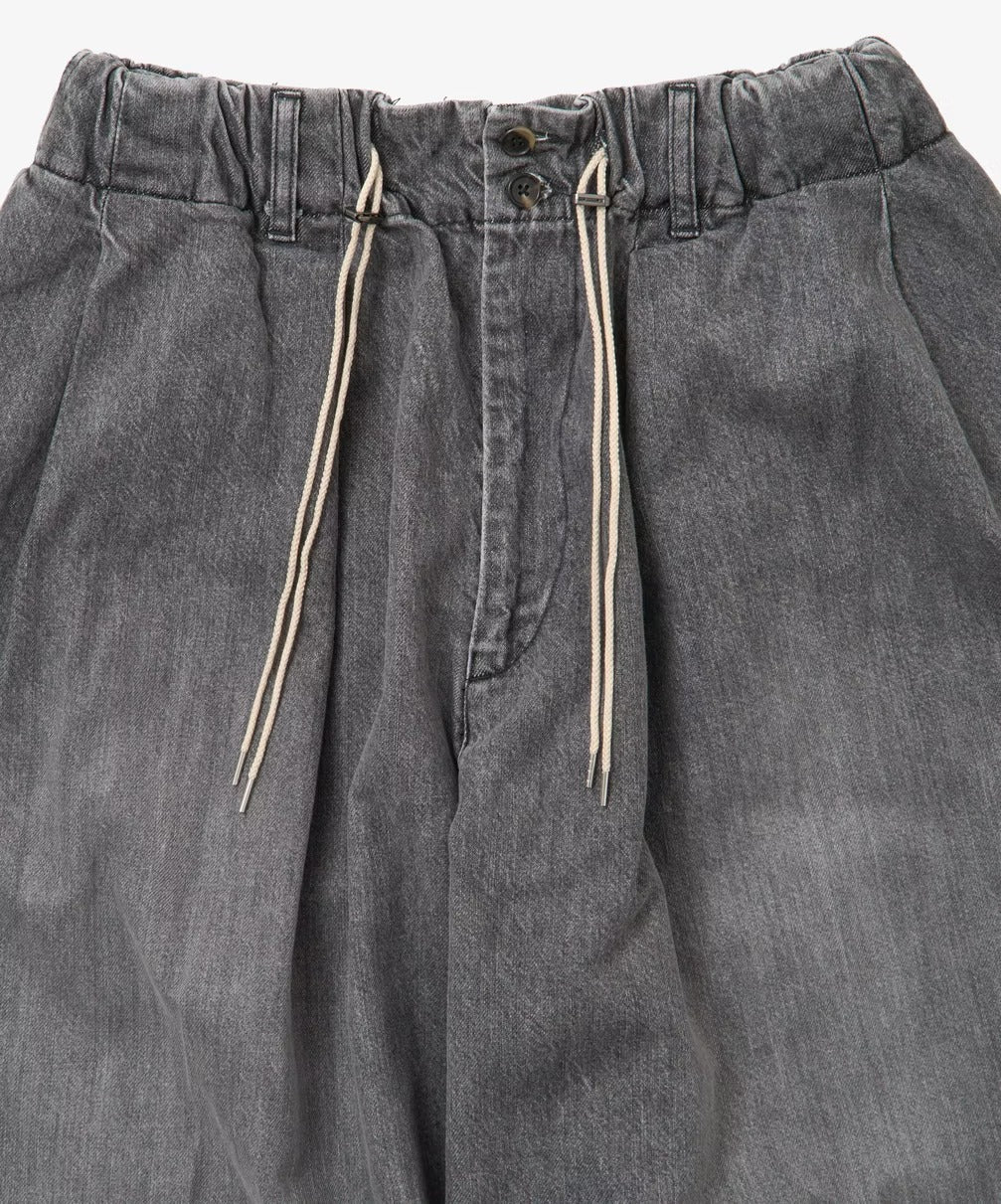Sillage circular short pants black denim bleached – CASDAY
