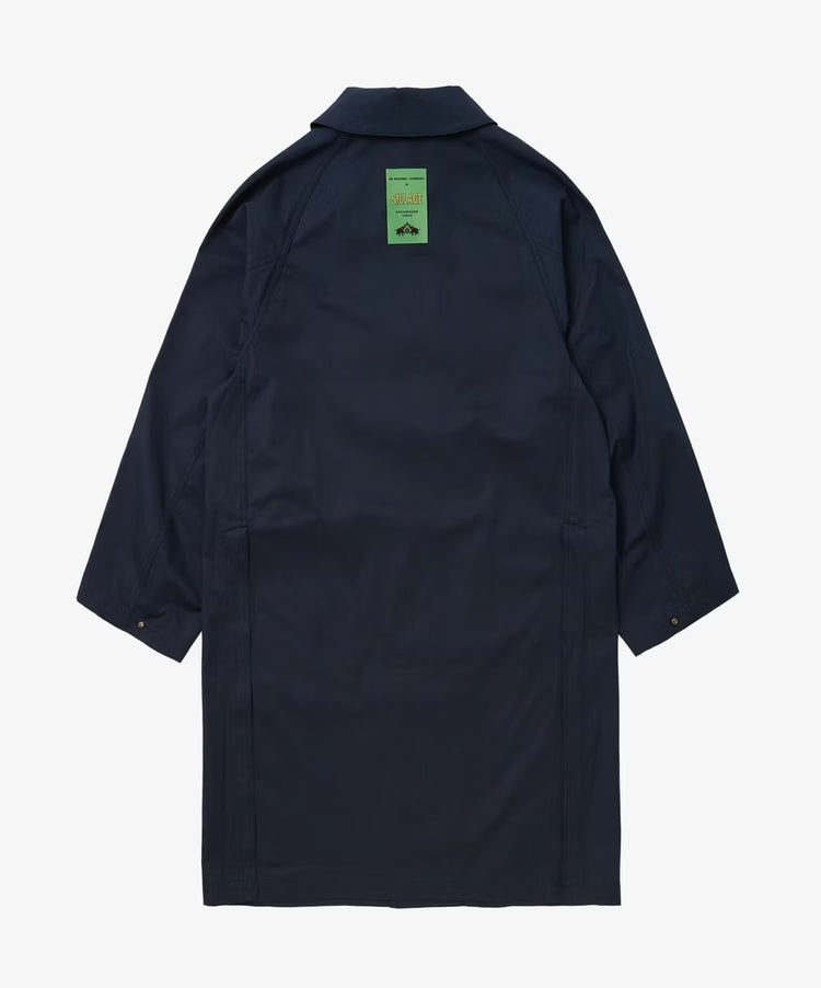 Sillage  balmacaan coat gabardine navy