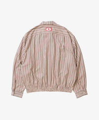 Sillage  banshu ori ribbed shirts red black stripe
