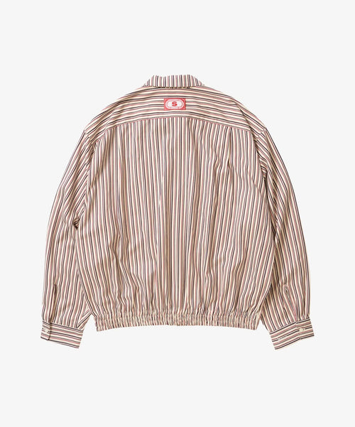 Sillage  banshu ori ribbed shirts red black stripe