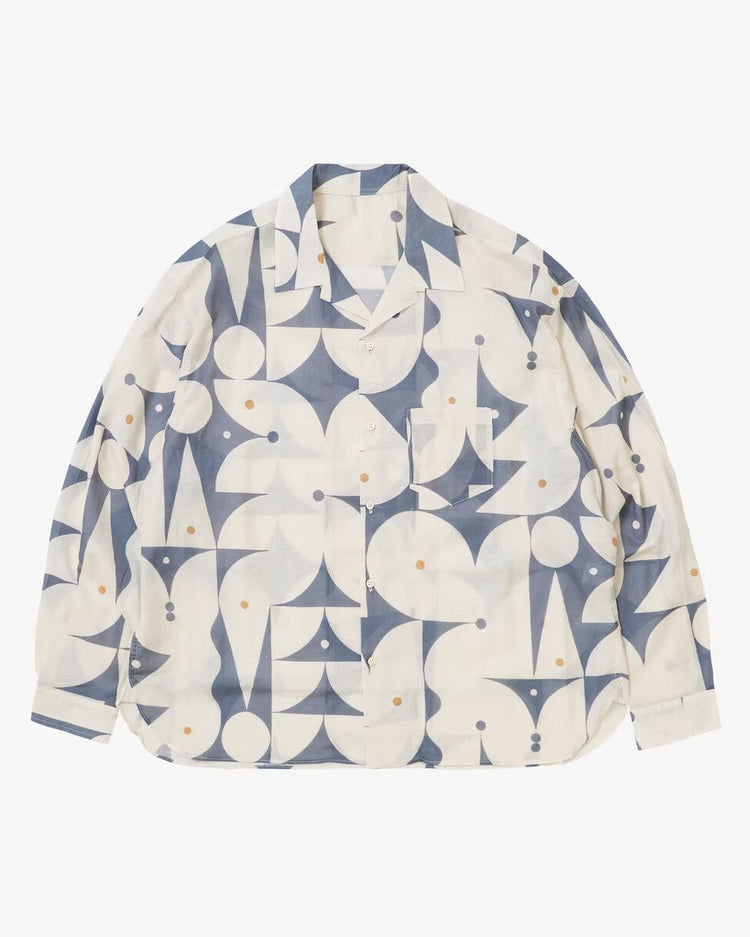 Sillage re-engineered overshirt long sleeve aaron glasson blue 