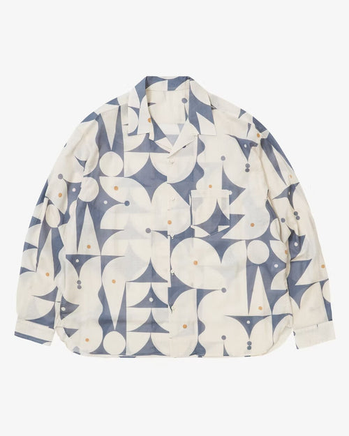 Sillage re-engineered overshirt long sleeve aaron glasson blue 