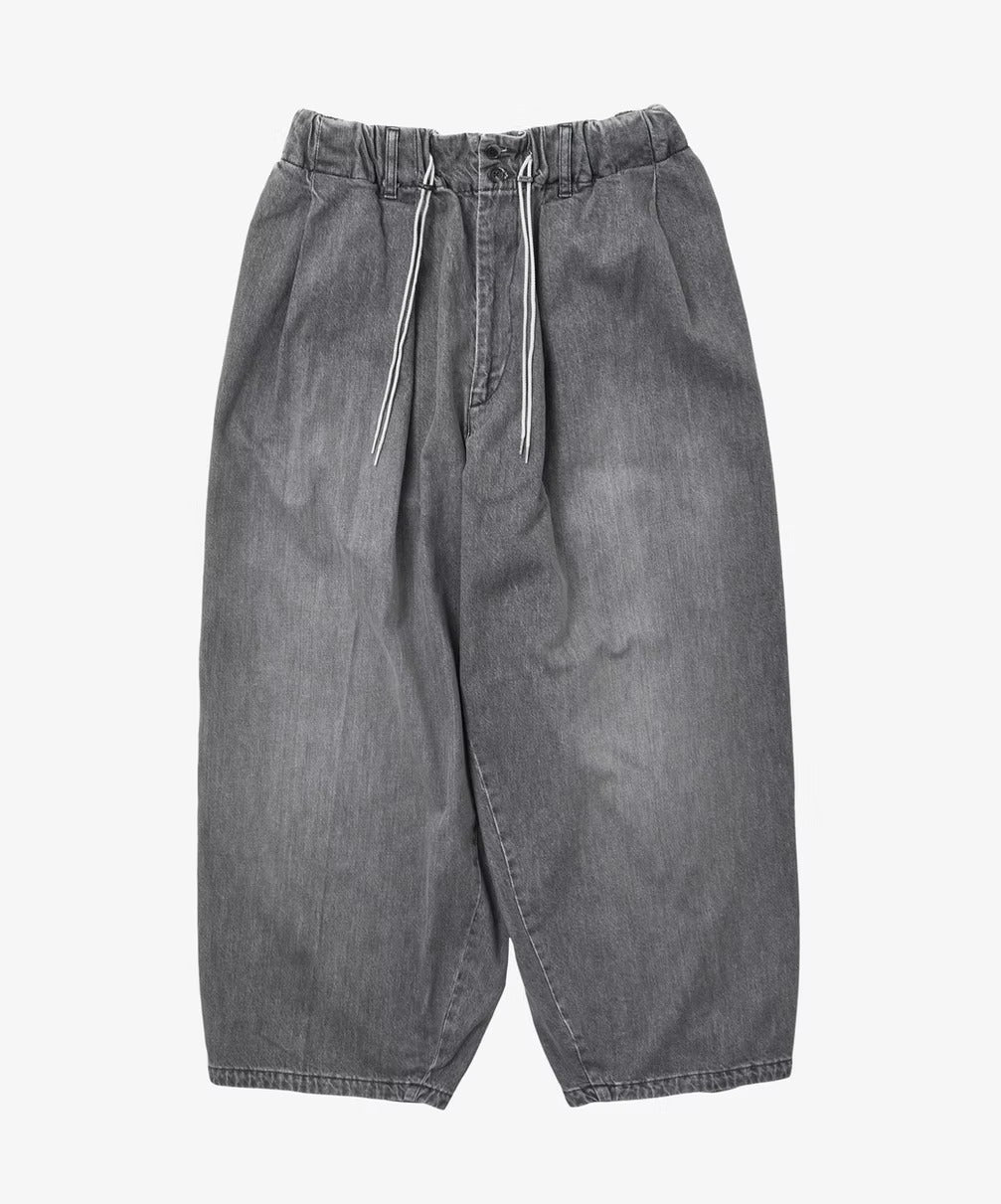 【暴君】sillage サーキュラーデニムショーツ ワンウォッシュ Sillage / circular short pants black denim one wash – CASDAY