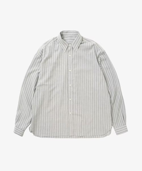 Sillage  wide shirts deadstock watahiko tex grey stripe