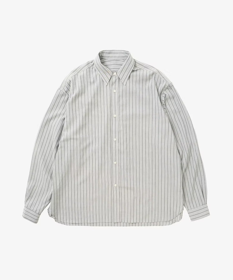 Sillage  wide shirts deadstock watahiko tex grey stripe
