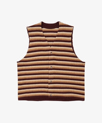 Sillage  gilet three d knit brown mix