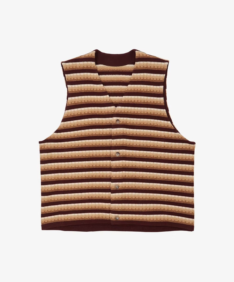 Sillage  gilet three d knit brown mix