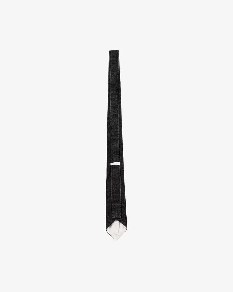 Sillage tie black denim damaged 