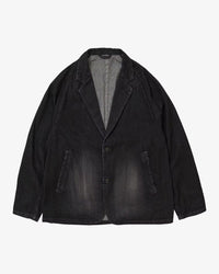 Sillage veste two button black denim damaged 
