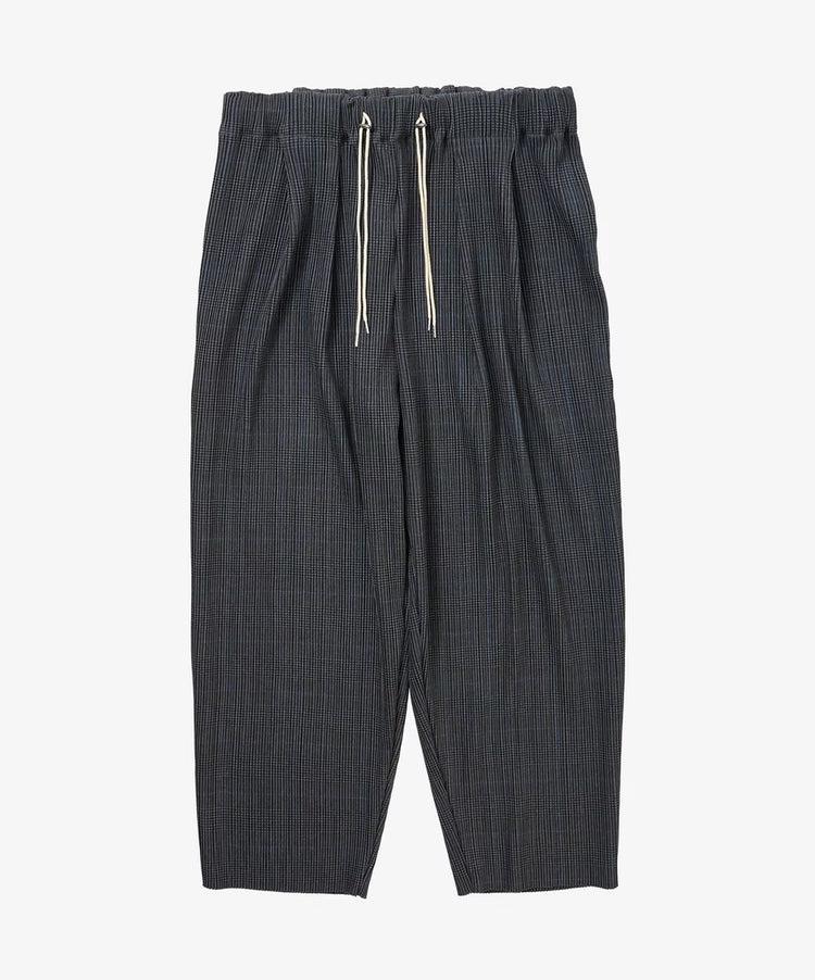 Sillage circular pleats pants deadstock watahiko tex glen check