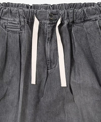 Sillage  hakama pants black denim bleached