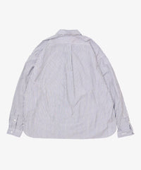 Sillage  wide shirt high count navy stripe