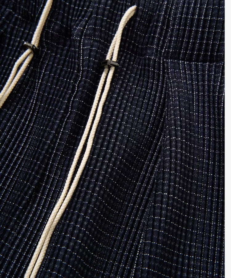 Sillage  circular pleats pants deadstock watahiko tex sashiko