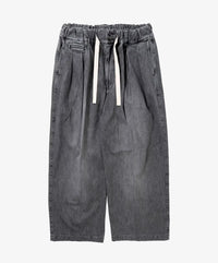 Sillage  hakama pants black denim bleached