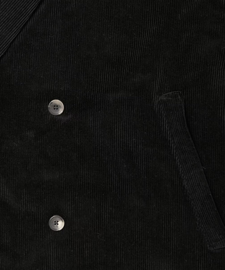 Sillage  double-breasted jacket corduroy black