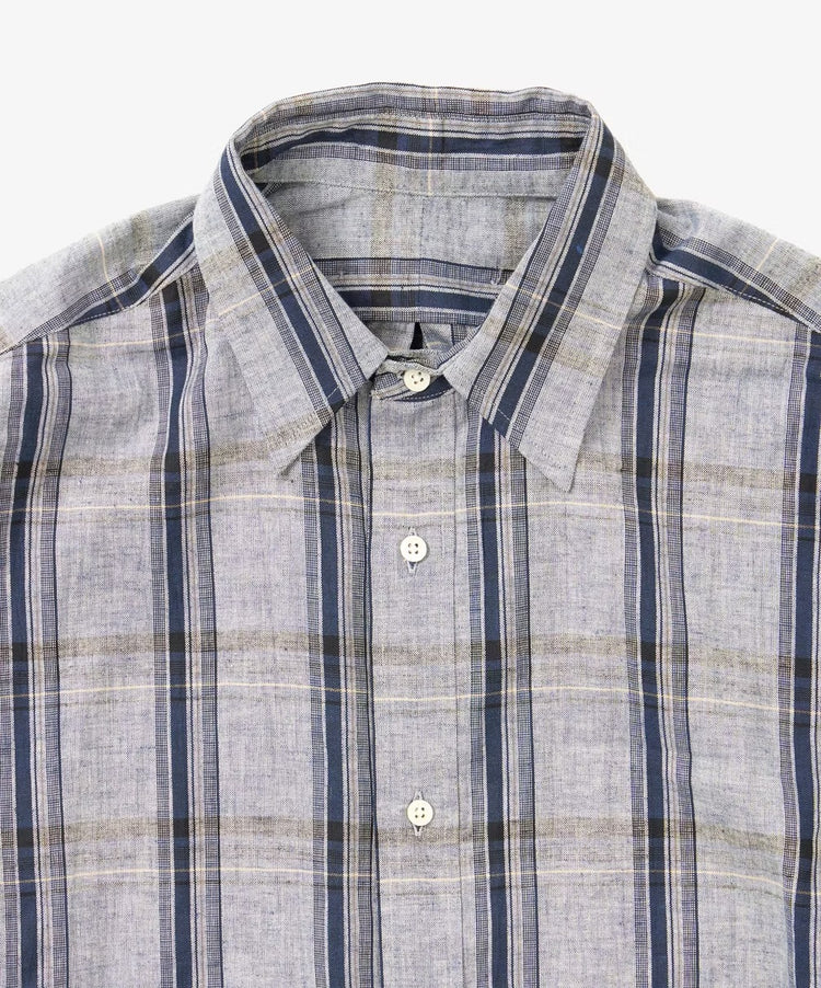 Sillage  wide shirts deadstock watahiko tex grey check