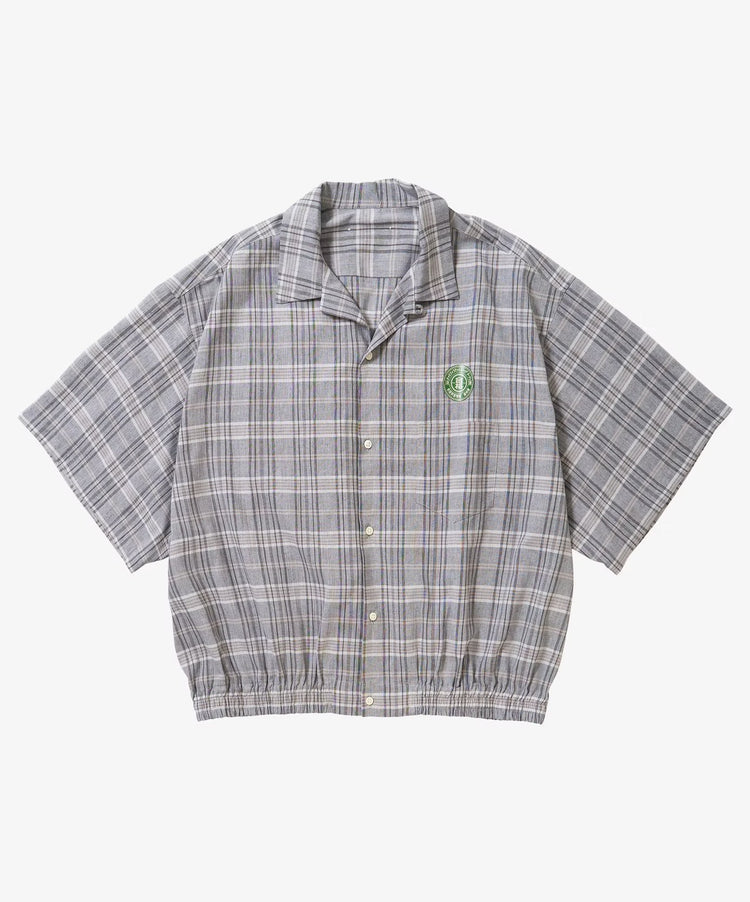 Sillage  banshu ori ribbed shirts plaid short sleeve