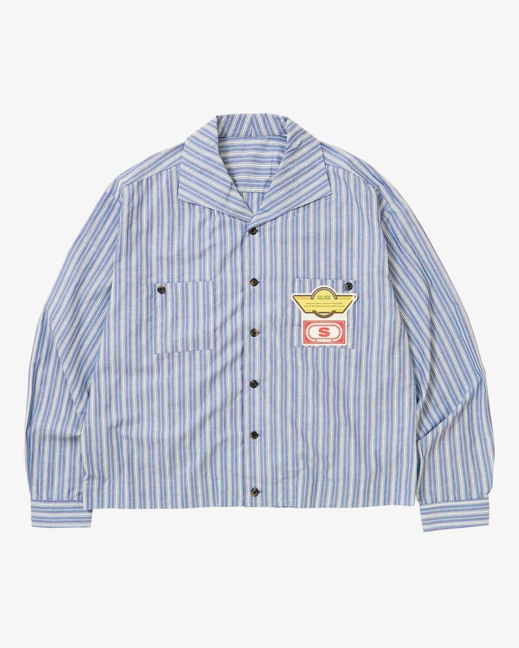 Sillage  rib blouson deadstock blue stripe