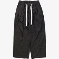 Sillage / hakama pants black denim one wash