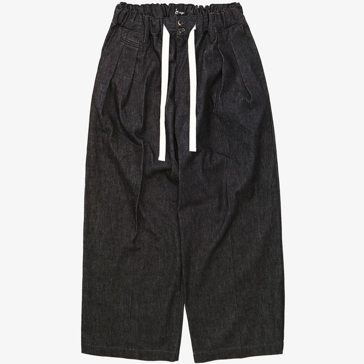 Sillage / hakama pants black denim one wash 