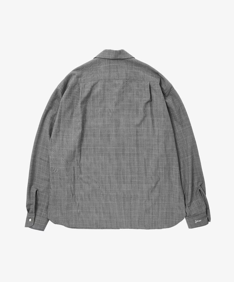 Sillage / wide shirt high count navy stripe 