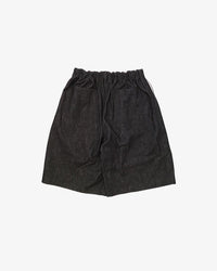 Sillage / circular short pants black denim one wash