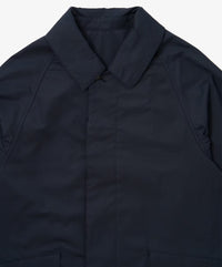 Sillage  balmacaan coat gabardine navy