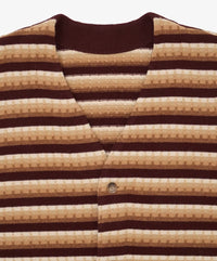 Sillage  gilet three d knit brown mix