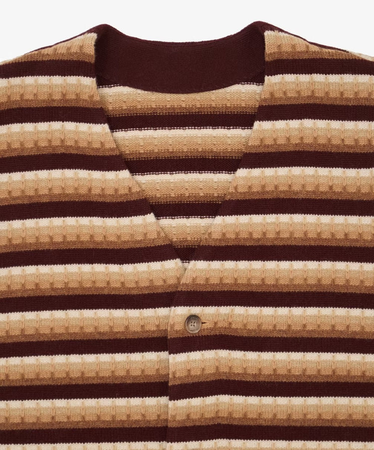 Sillage  gilet three d knit brown mix