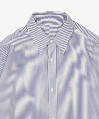 Sillage / wide shirt high count navy stripe