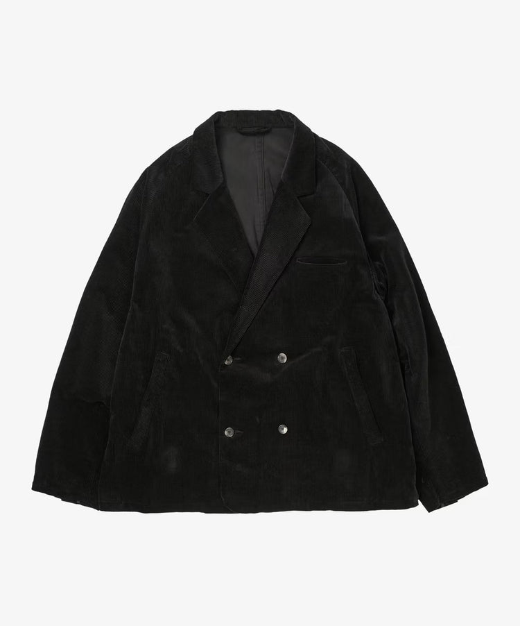 Sillage  double-breasted jacket corduroy black