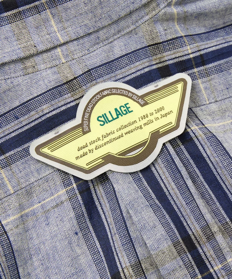Sillage  wide shirts deadstock watahiko tex grey check