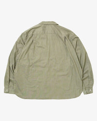 Sillage  re-engineered overshirt long sleeve deadstock green stripe