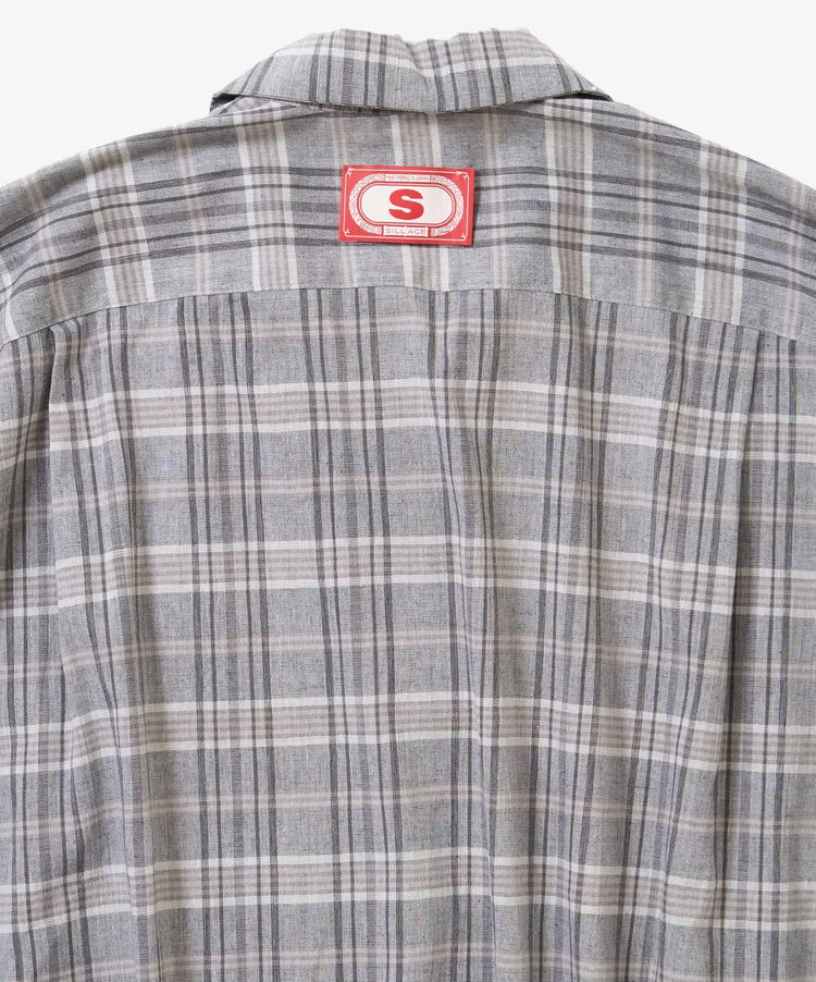Sillage  banshu ori ribbed shirts plaid short sleeve