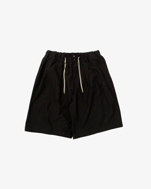 Sillage / circular short pants back satin anthracite 