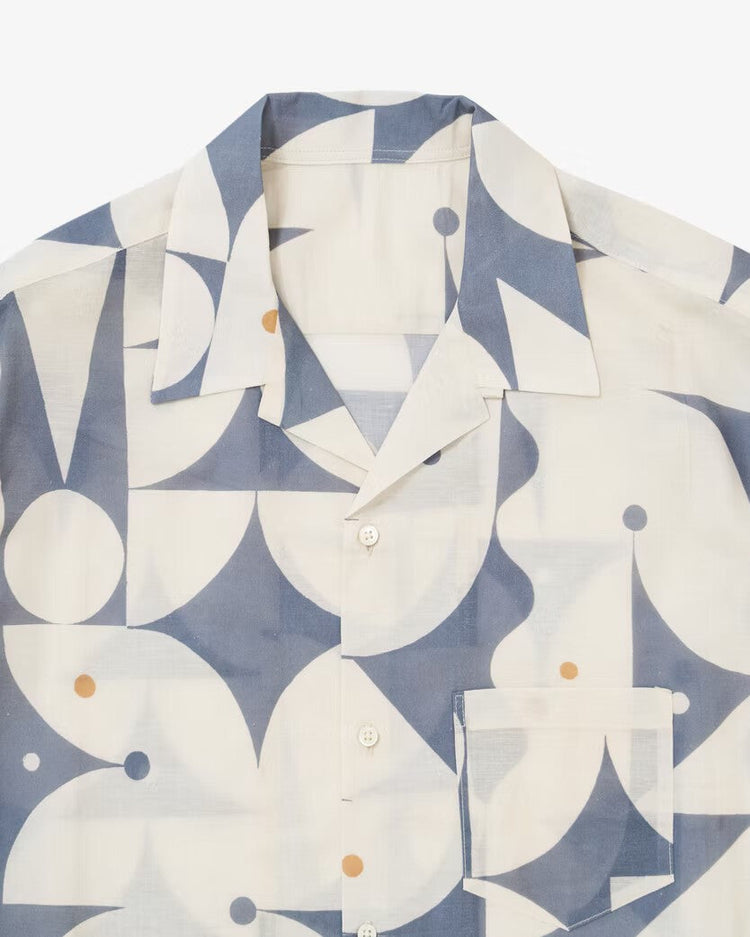 Sillage re-engineered overshirt long sleeve aaron glasson blue 
