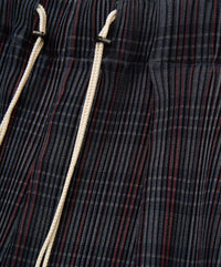 Sillage  circular pleats pants deadstock watahiko tex navy grey plaid