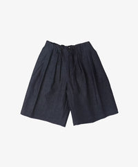 Sillage / circular short pants black denim one wash 