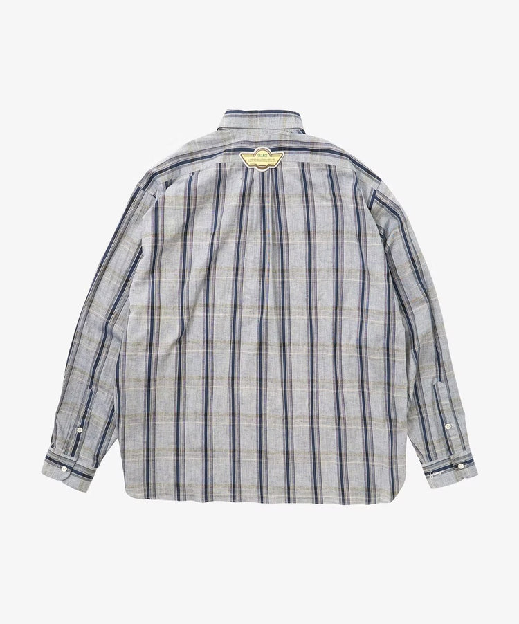 Sillage  wide shirts deadstock watahiko tex grey check