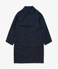Sillage  balmacaan coat gabardine navy